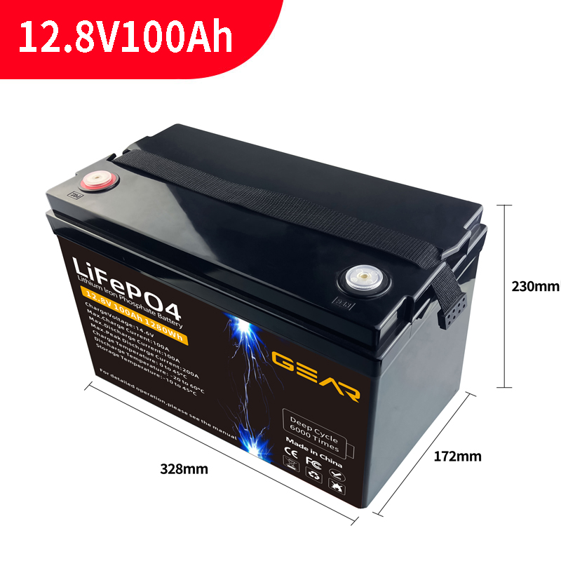 Акумуляторна батарея GEAR LiFePo4 12.8V / 100 Ah (1280Wh)